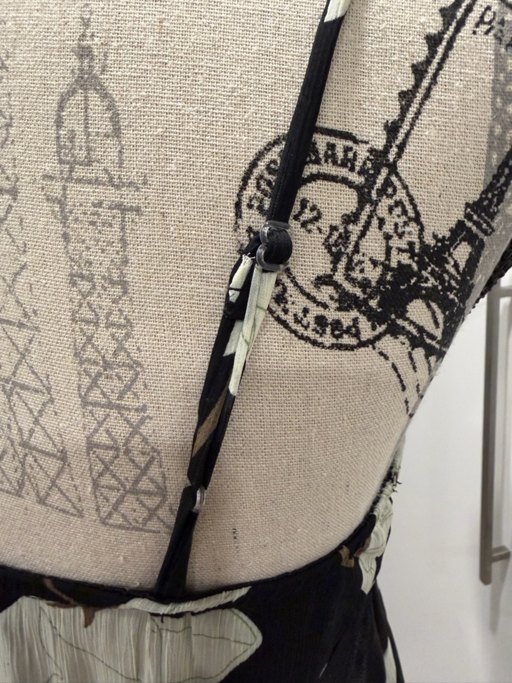 Costa Blanca Black Dress with Cream Floral Print - Picture 8 of 16